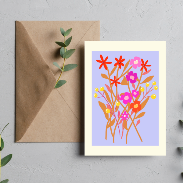 Dancing Wildflowers Greeting Card