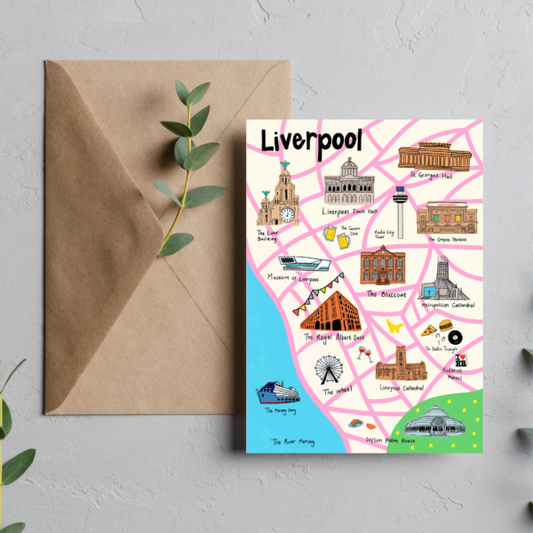 Liverpool Landmarks Greeting Card