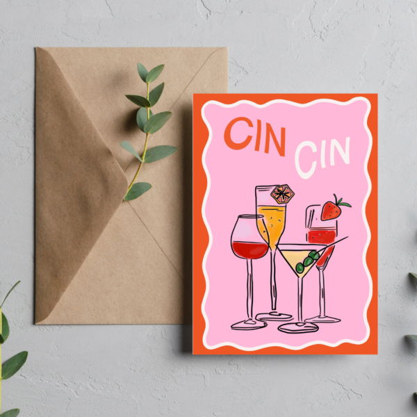 Cin Cin Greeting Card