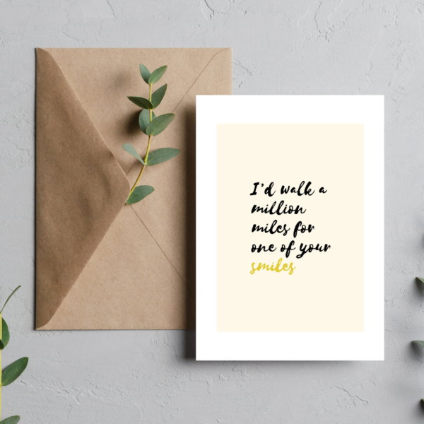 A Million Miles Greeting Card