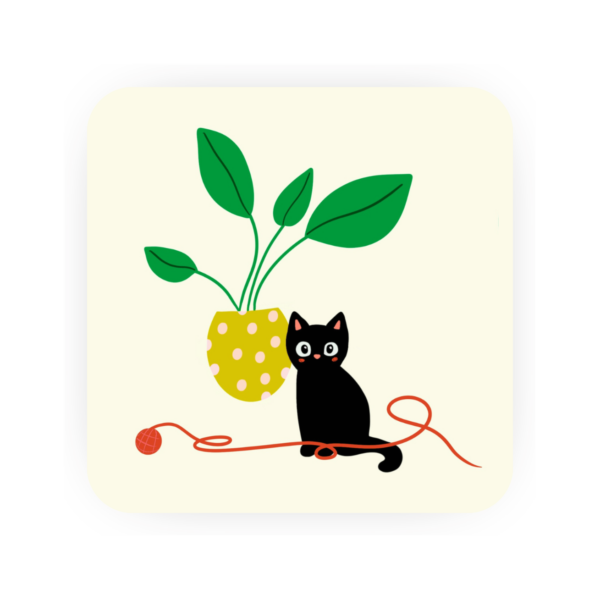 Black Cat Coaster